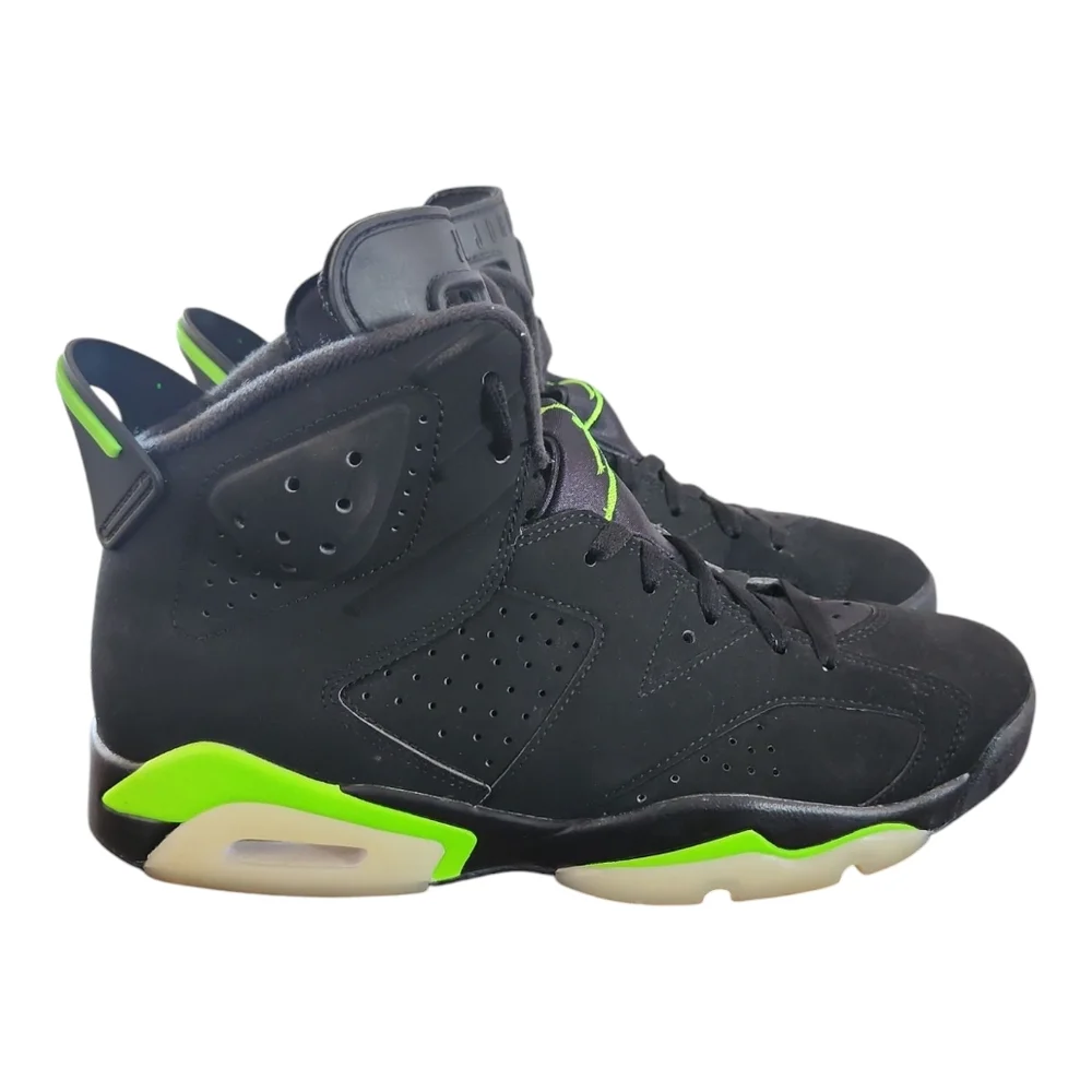 Air Jordan 6 Retro Electric Green and Black High-Top Sneakers 10.5 - Picture 5 of 10